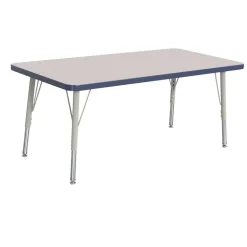 Berries® 30" x 48" Rectangle Activity Table, 15" - 24" Leg Height - Navy
