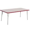 Berries® 30" x 60" Rectangle Activity Table, 24" - 31" Leg Height - Red