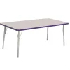 Berries® 30" x 60" Rectangle Activity Table, 24" - 31" Leg Height - Purple