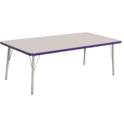 Berries® 30" x 60" Rectangle Activity Table, 15" - 24" Leg Height - Purple