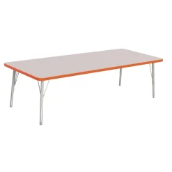 Berries® 30" x 72" Rectangle Activity Table, 15" - 24" Leg Height - Orange