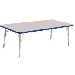 Berries® 30" x 48" Rectangle Activity Table, 24" - 31" Leg Height - Blue