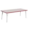 Berries® 30" x 72" Rectangle Activity Table, 24" - 31" Leg Height - Red