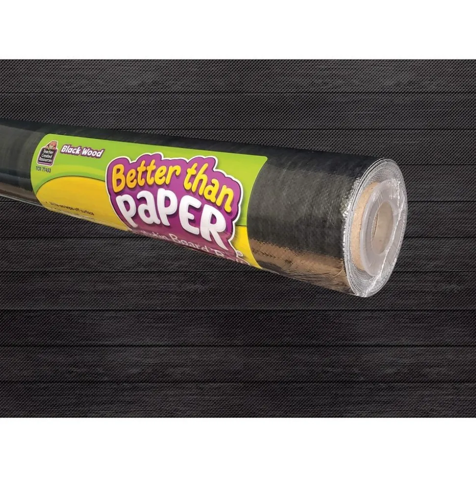 Better Than Paper Bulletin Board Roll Black Wood - 1 roll