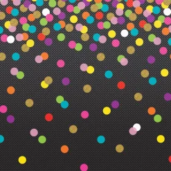 Better Than Paper Bulletin Board Roll - Colorful Confetti On Black - 1 roll