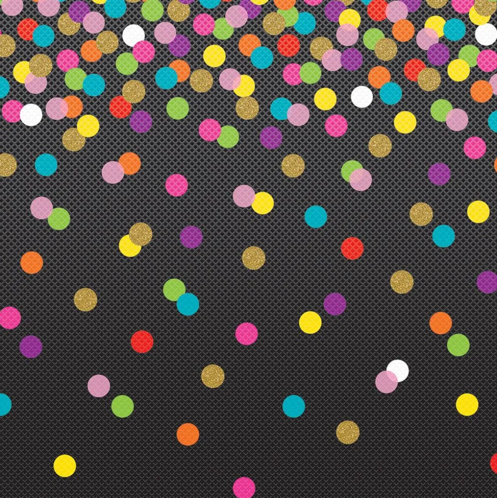 Better Than Paper Bulletin Board Roll - Colorful Confetti On Black - 1 roll