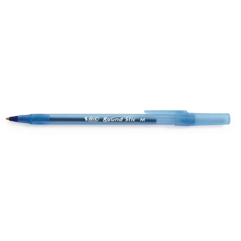 Bic® Round Stic® Blue Medium Point Pens - Set of 12