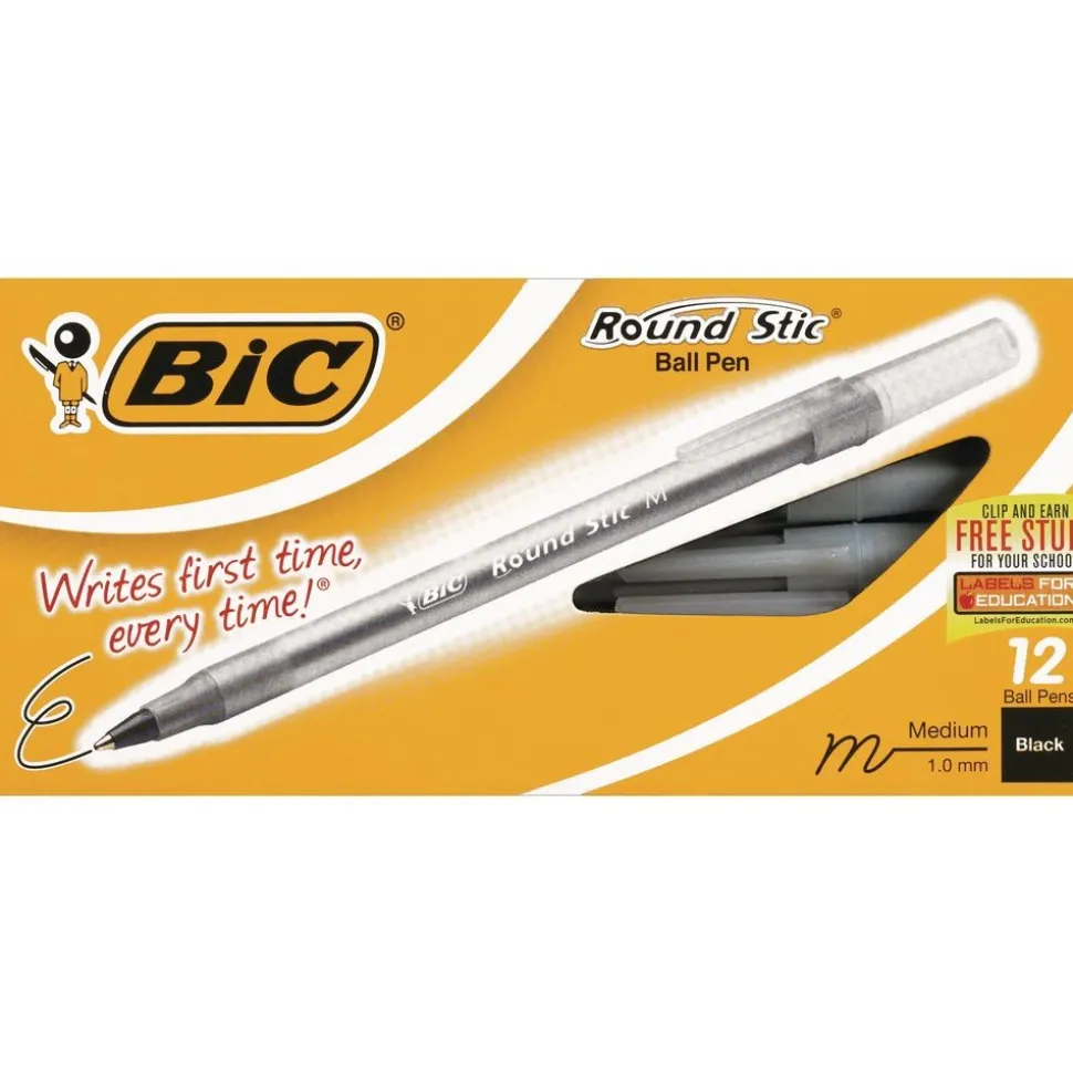 Bic® Round Stic® Pens - Black