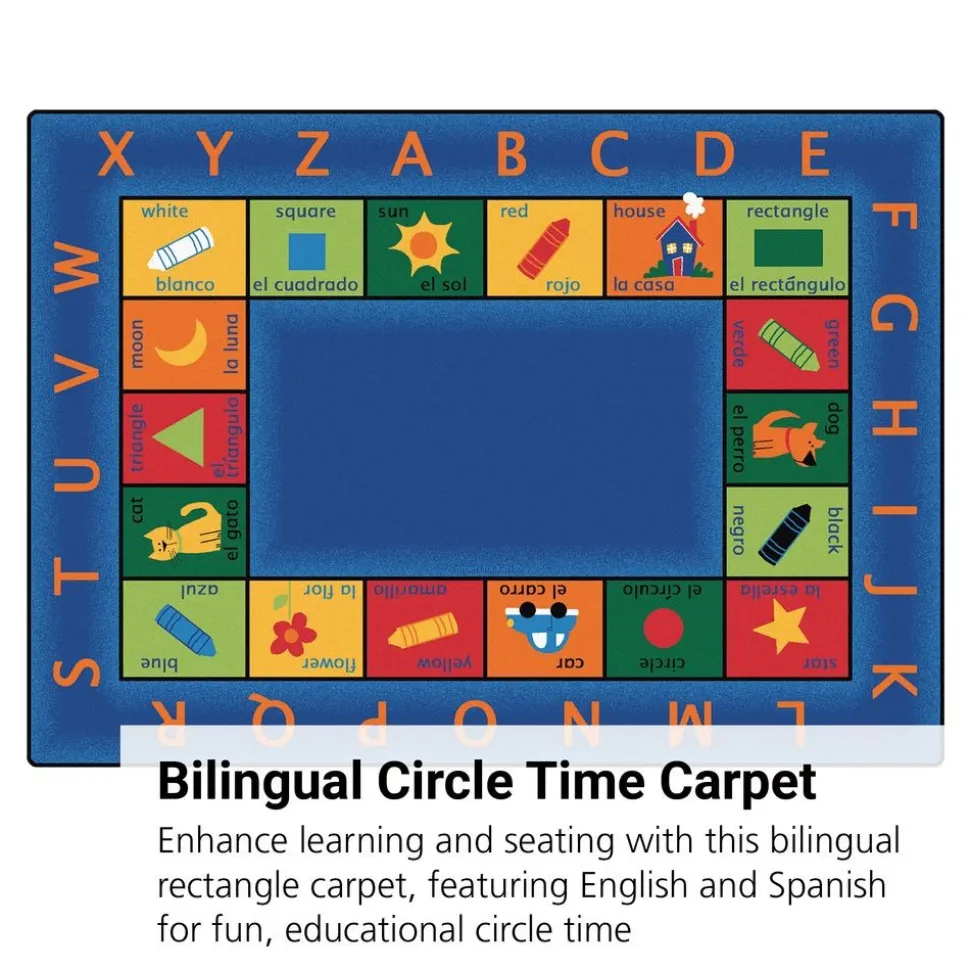 Bilingual Circletime 5'10" x 8'4" Rectangle Premium Carpet
