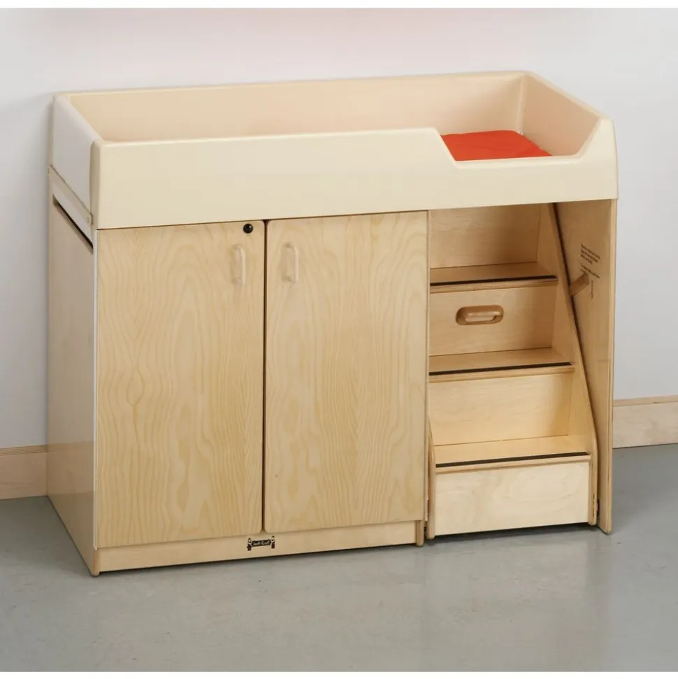 Birch Diaper Depot with Right-Hand Stairs