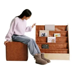 Birch Sling Book Display - Distressed Hazelnut