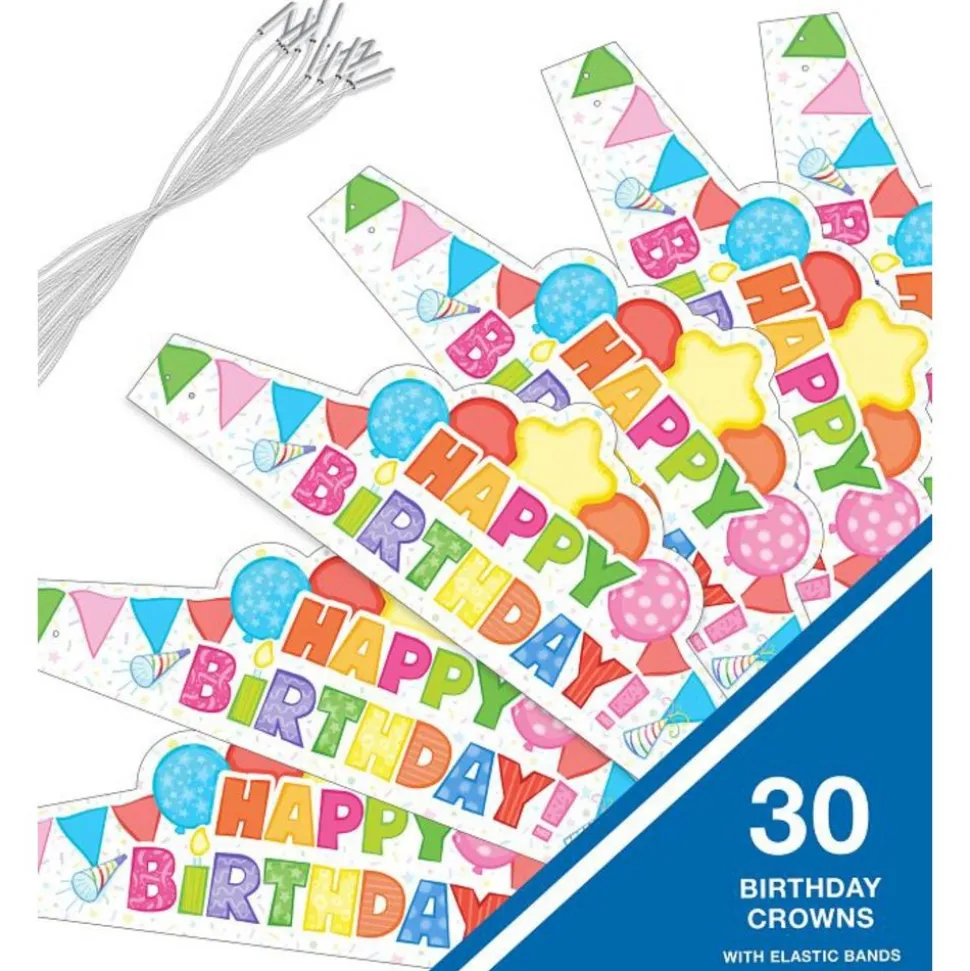 Birthday Crowns - Set of 30