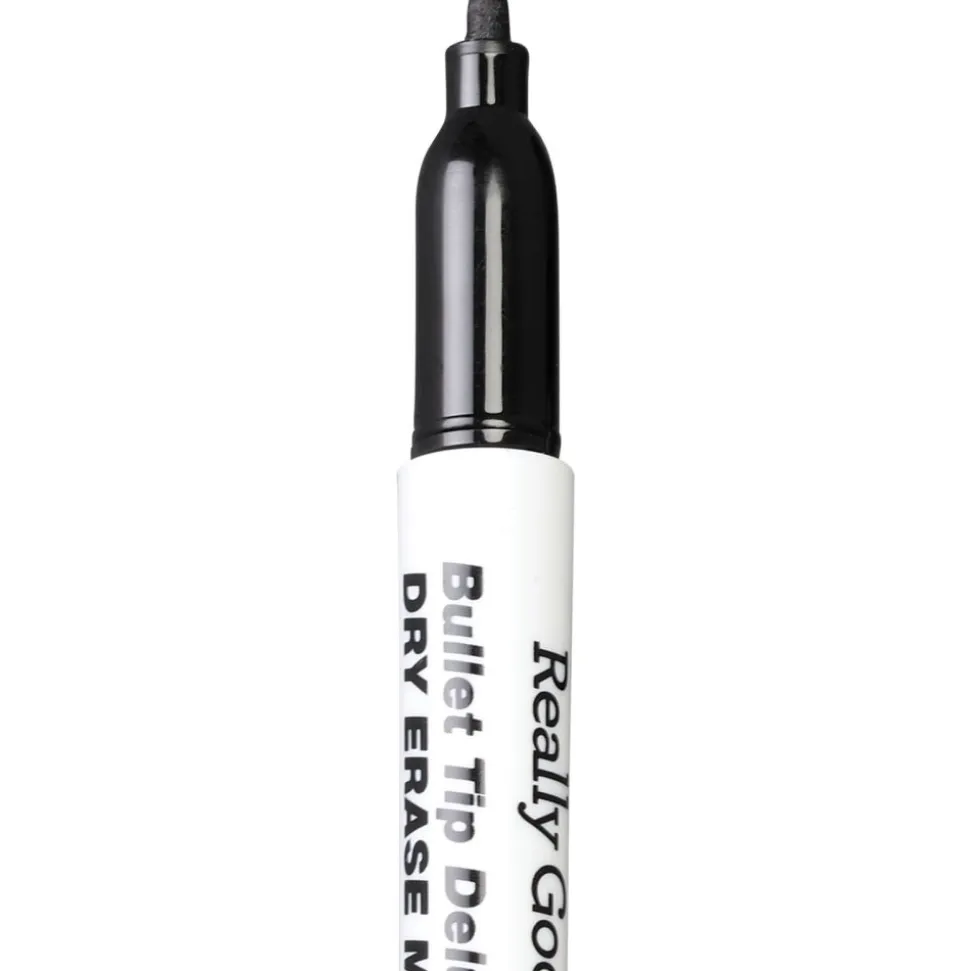 Black Bullet Tip Deluxe Dry Erase Markers - 12 markers