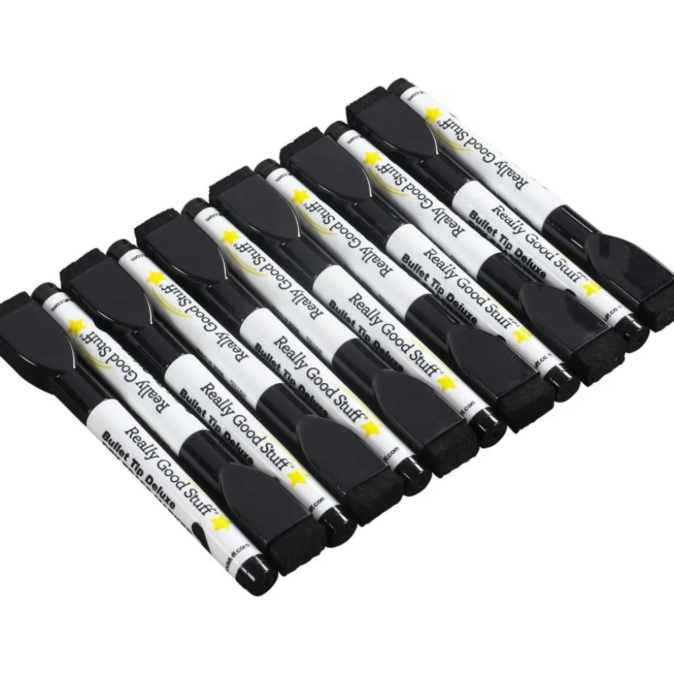 Black Bullet Tip Deluxe Dry Erase Markers - 12 markers