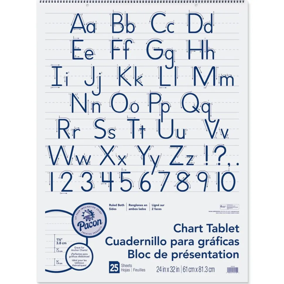 Blue Ruling Chart Tablet - 25 Sheets