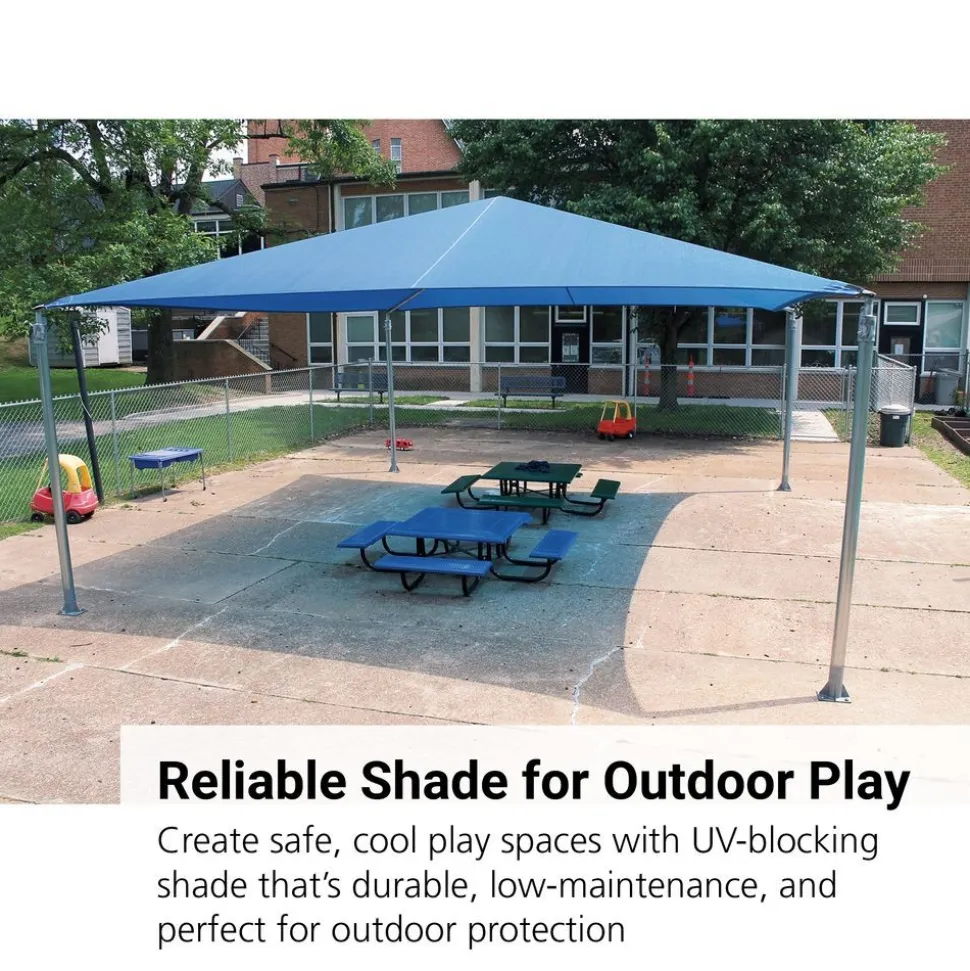 Blue Stand Alone Shade Structure 12 x 20