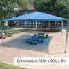 Blue Stand Alone Shade Structure - 18 X 20