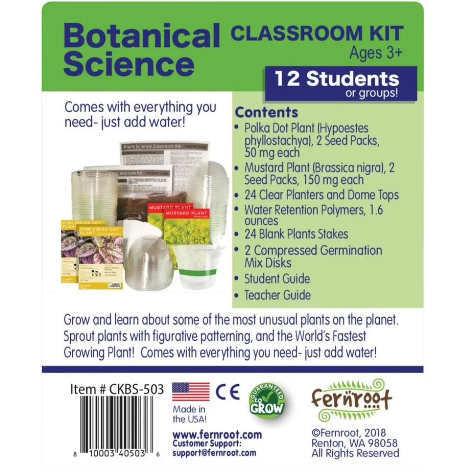 Botanical Science Classroom Growing Kit - 12 students