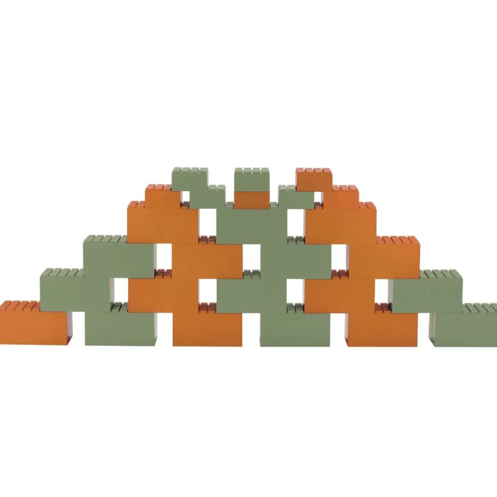 Building Blocks Orange and Green 26 Pieces
