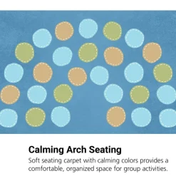 Calming Colors Arch Seating Carpet 6' x 9' Rectangle