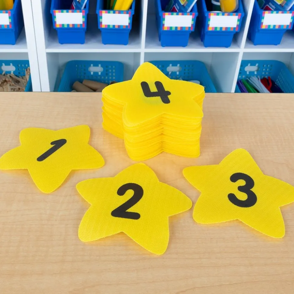 Carpet Mark-Its Move And Groove! Numbers Through 25 Task Cards Kit - 26 carpet spots, 20 task cards