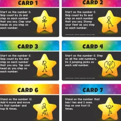 Carpet Mark-Its Move And Groove! Numbers Through 25 Task Cards Kit - 26 carpet spots, 20 task cards