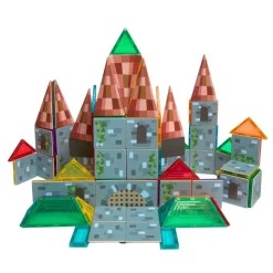 Castle Tile Toppers & Magnetic Tiles Kit - 140pcs