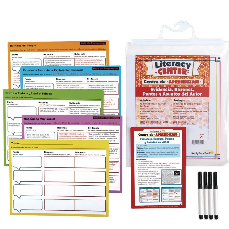 Centro de Aprendizaje: Evidencia, Razones, Puntos y Asuntos del Autor (Spanish Author''s Points, Reasons, and Evidence Literacy Center)