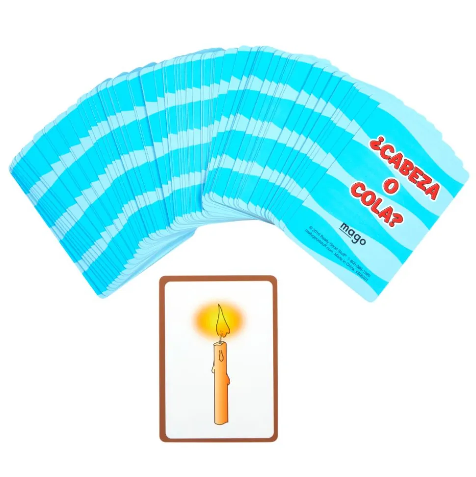 Centro de aprendizaje™: Grades K-1 Sílabas ¿Cabeza O Cola? (Spanish Syllables Head Or Tail?) - 1 literacy center
