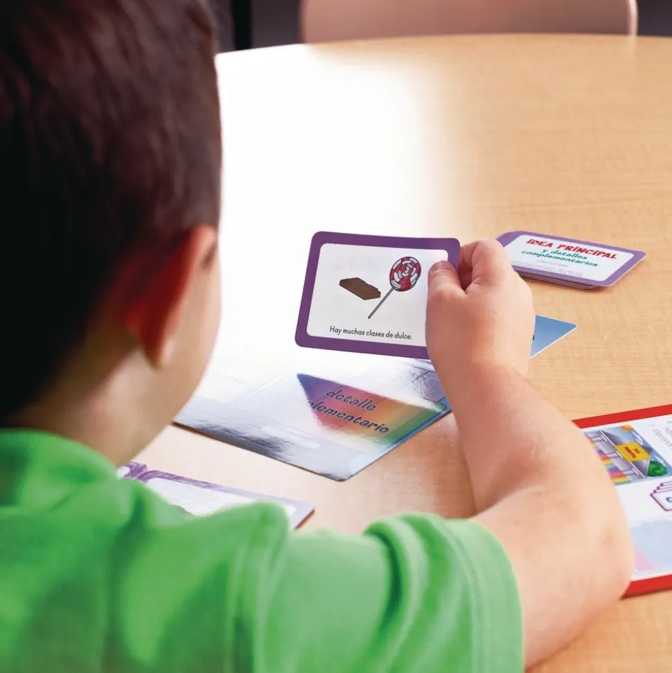 Centro de Aprendizaje: Idea Principal y Detalles Complementarios: Grades 4-5 Clasifica y Escribe, Nivel 2 (Spanish Main Idea and Supporting Details Sort and Write Level 2 Literacy Center)