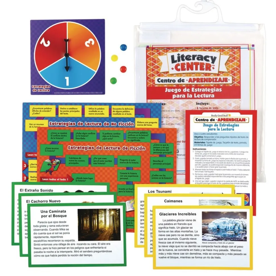 Centro de Aprendizaje: Juego de Estrategias para la Lectura Nivel 1 (Spanish Reading Strategies Game Literacy Center, Level 1)