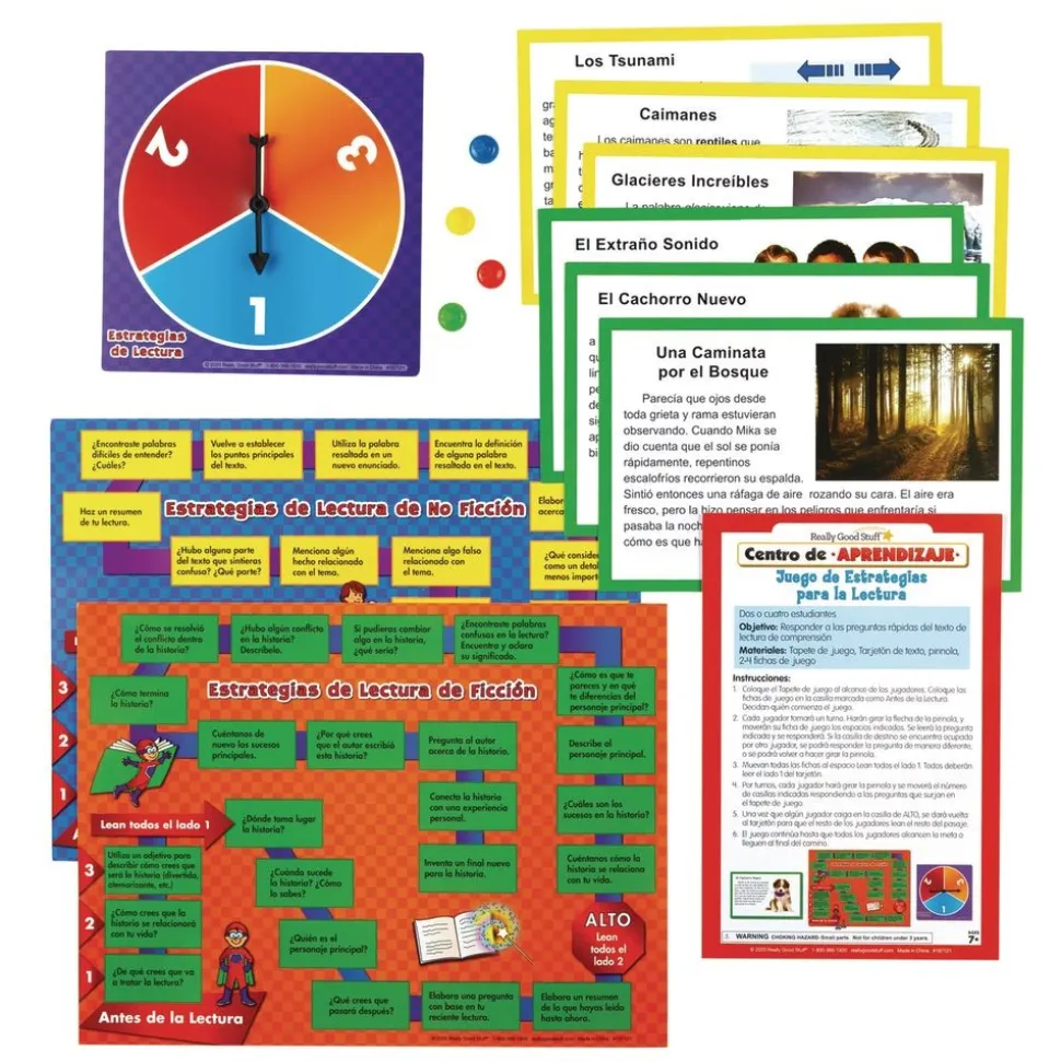 Centro de Aprendizaje: Juego de Estrategias para la Lectura Nivel 1 (Spanish Reading Strategies Game Literacy Center, Level 1)