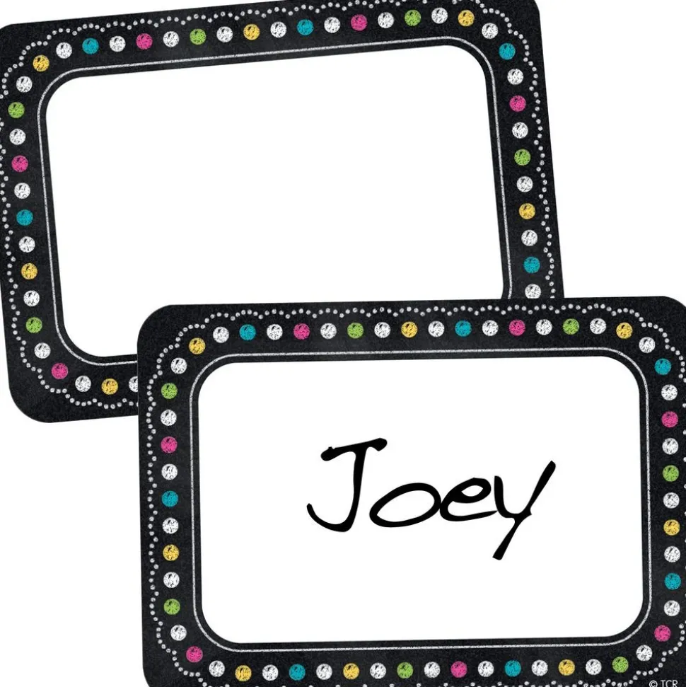 Chalkboard Brights Name Tags/Labels - 36 labels