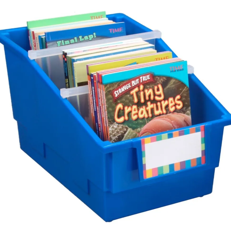 Chapter Book Library Bins™ With Dividers - Primary - 4 bins with dividers