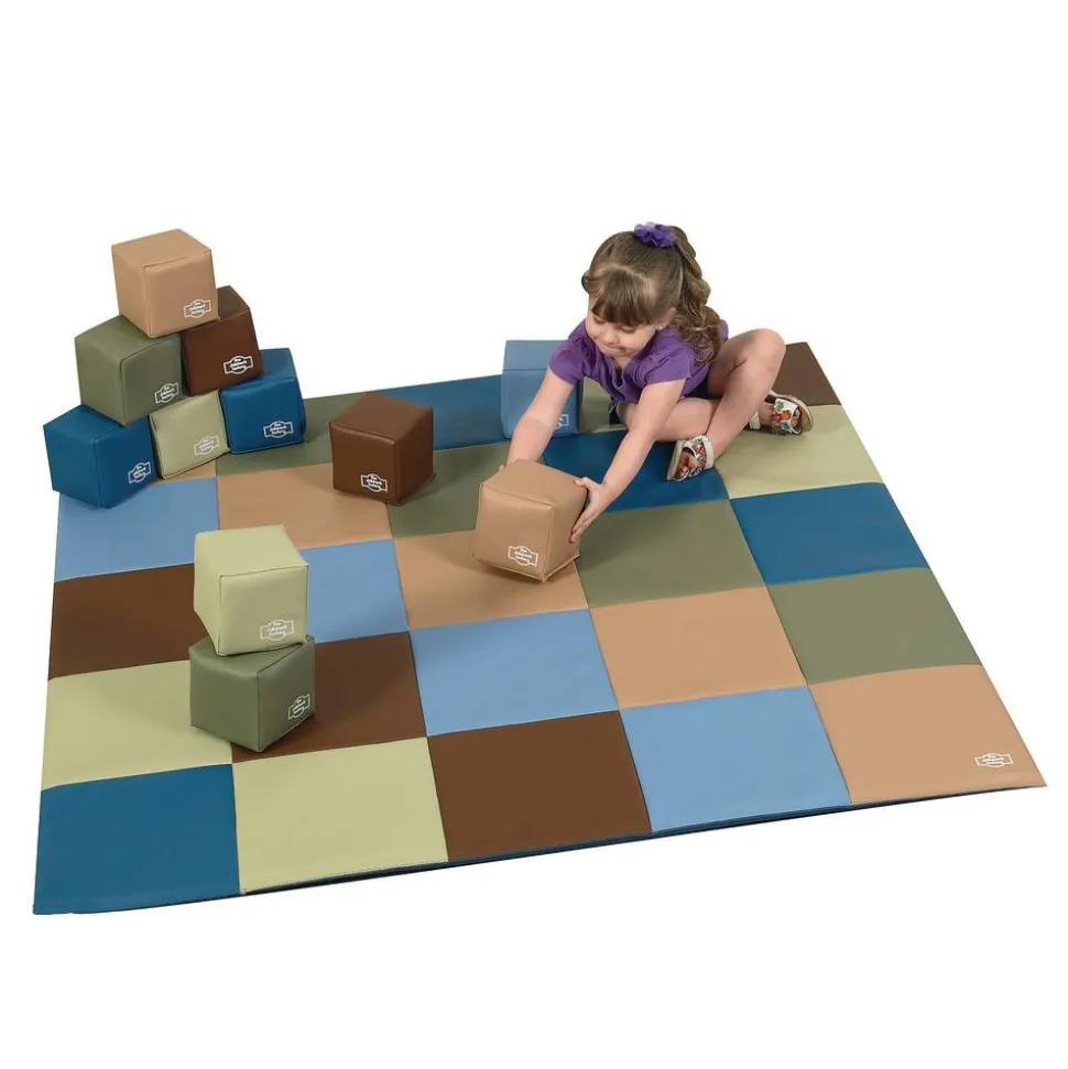 Children's Factory® Patchwork Mat and Block Set - Woodland