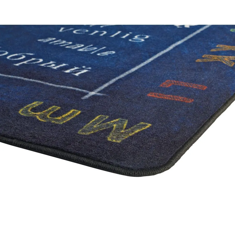 Choose Kind Blue 6' x 9' Rectangle Pixel Perfect Carpet