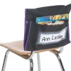 Classic Student Book Collection Chair Pockets - 36 Pack - Black/ Purple