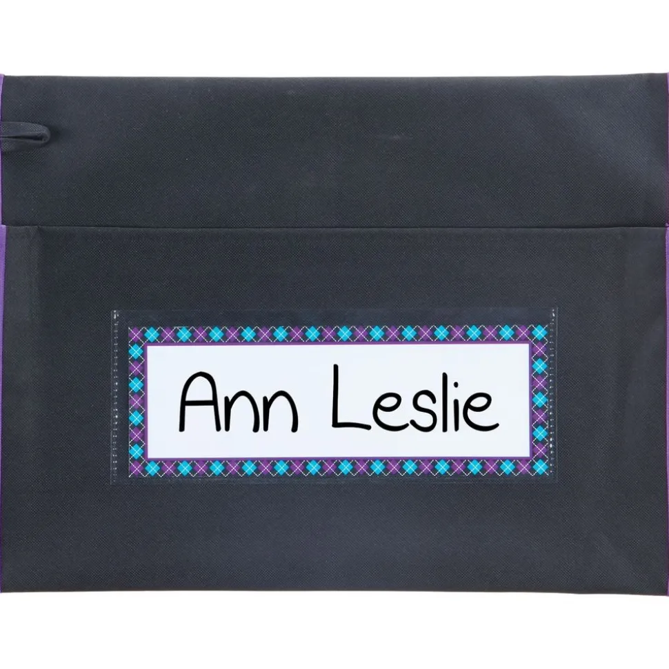 Classic Student Book Collection Chair Pockets - 36 Pack - Black/ Purple