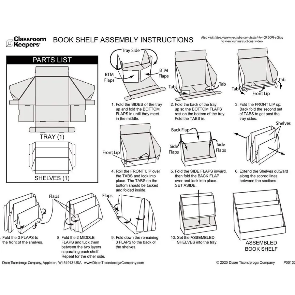 Classroom Keepers Corrugated Book Shelf