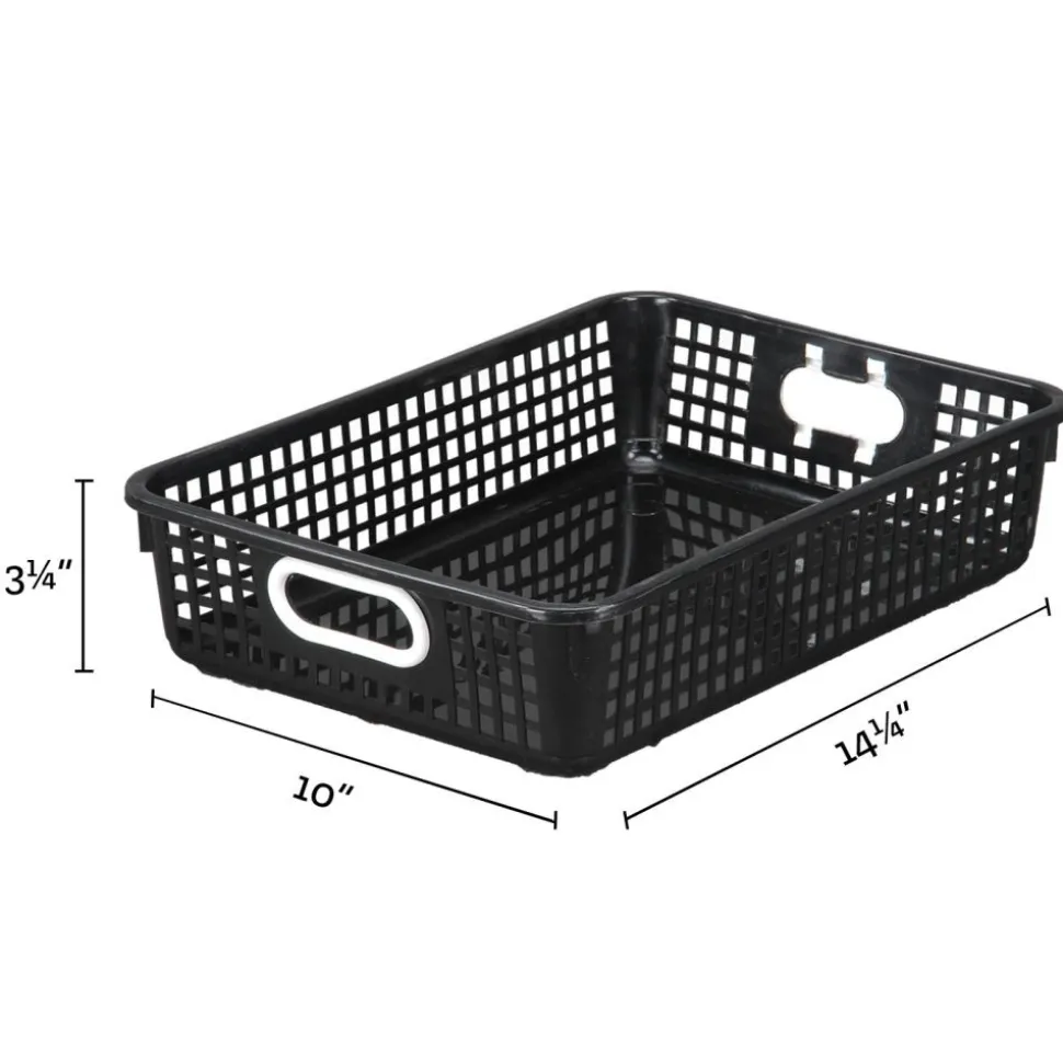 Classroom Paper Baskets - Black - 4 baskets