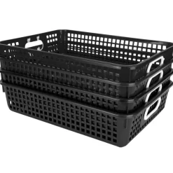 Classroom Paper Baskets - Black - 4 baskets