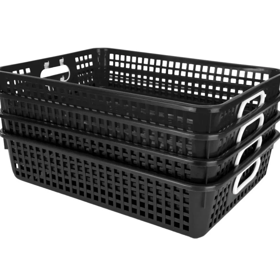 Classroom Paper Baskets - Black - 4 baskets
