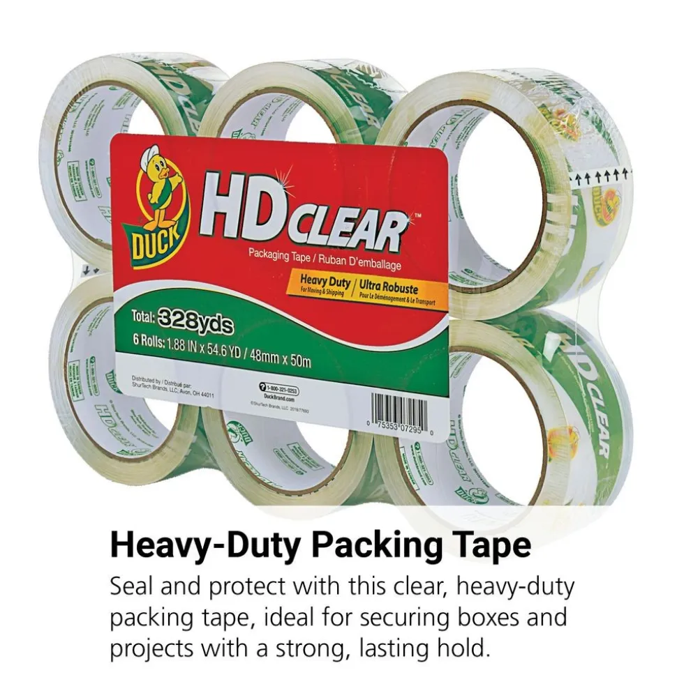 Clear Heavy Duty Packing Tape 6 pk