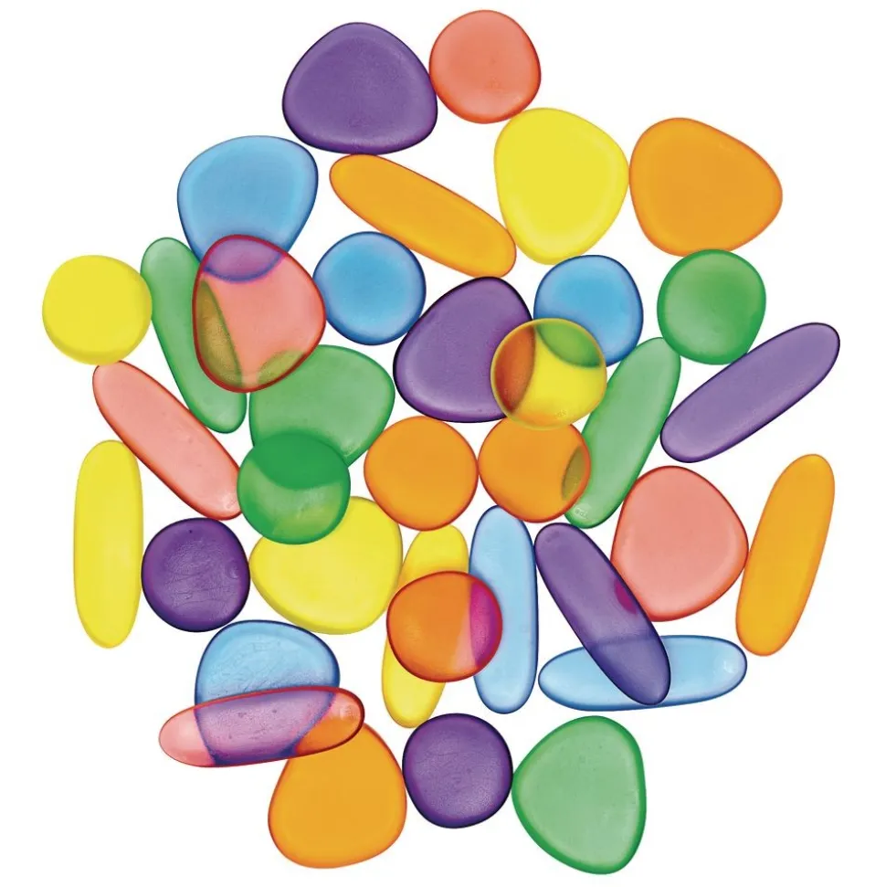 Clear Rainbow Pebbles - 36 pieces