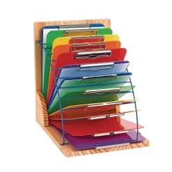 Clipboard Stand With 12 Colorful Clipboards