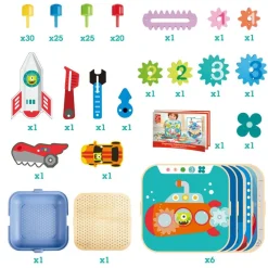 Cogworks Experimental Pegboard Playset - 121pcs