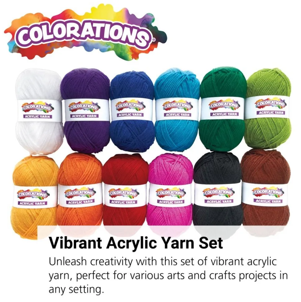Colorations® Acrylic Yarn - Set of 12