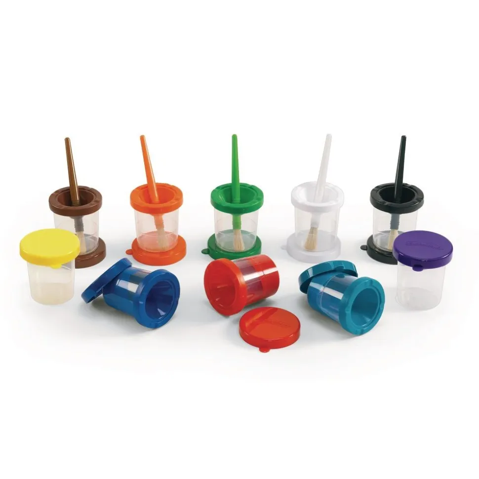 Colorations® Air-Tight, No-Mess Paint Cups - Set of 10