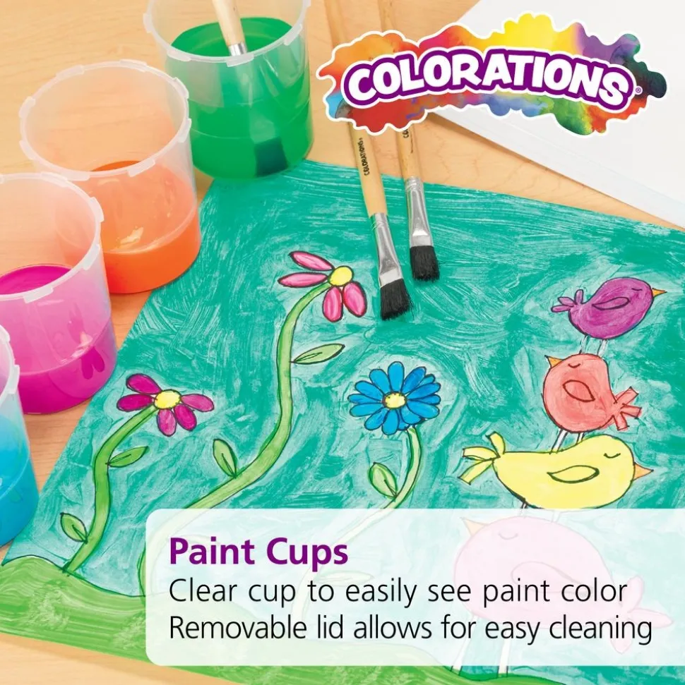Colorations® Air-Tight, No-Mess Paint Cups - Set of 10