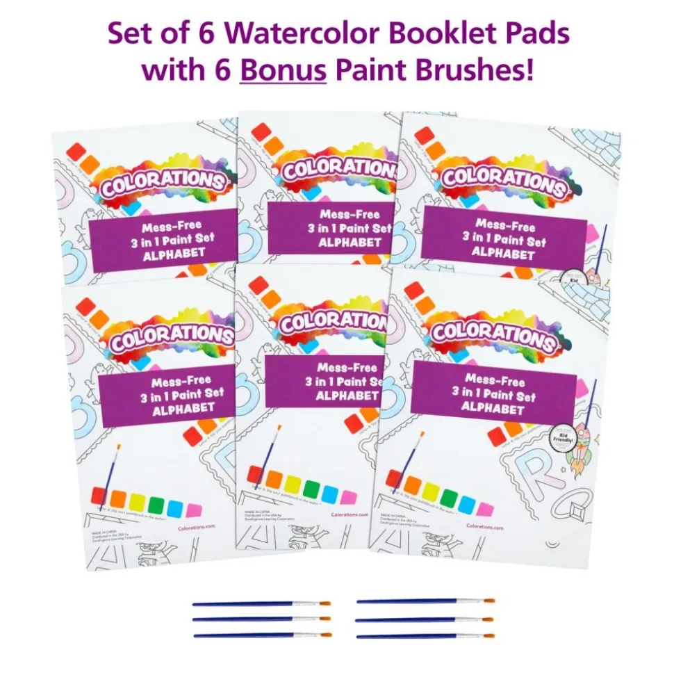 Colorations® 6 Alphabet Paint Activity Books
